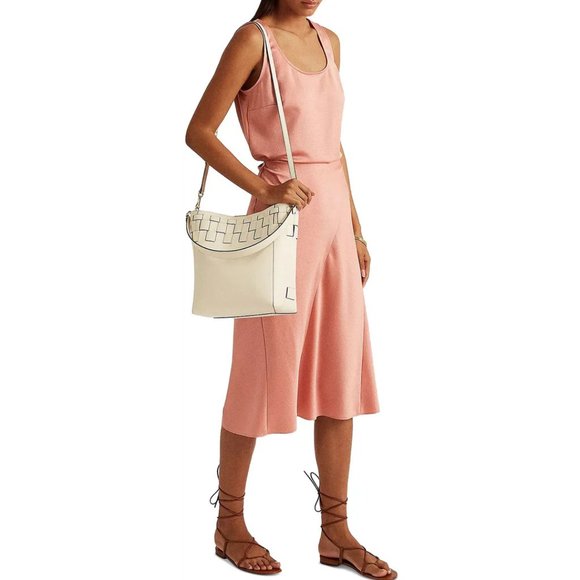 New Ralph Lauren Woven Medium Adley Shoulder Bag